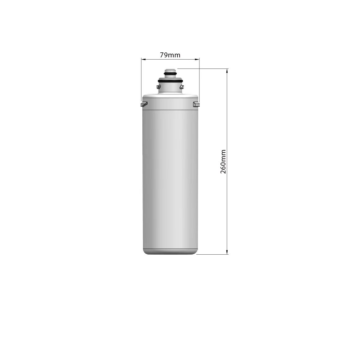 Everpure-compatible 10" cartridge — 79 × 260 mm